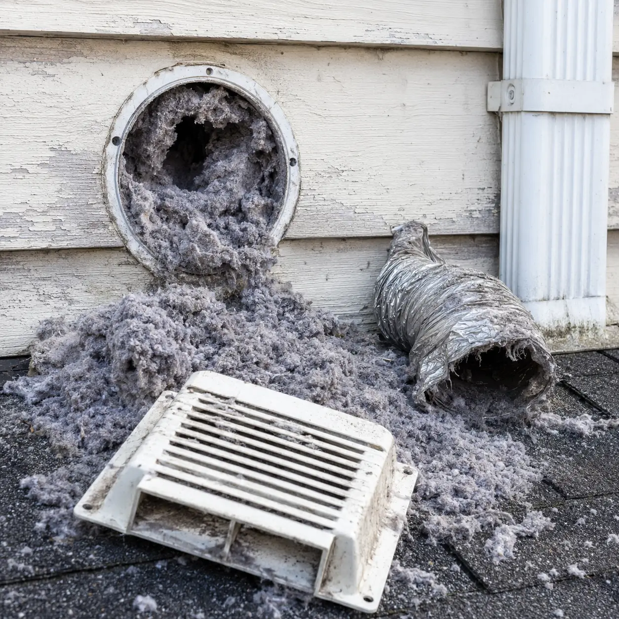 clogged residential dryer vent