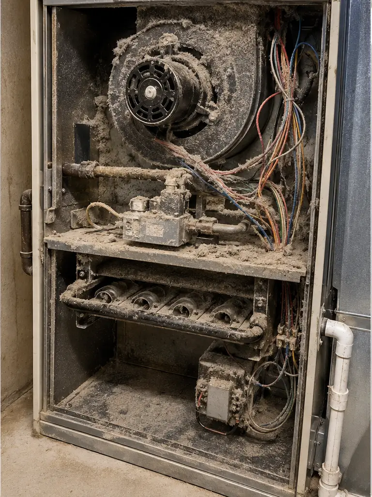 Clean residential furnace