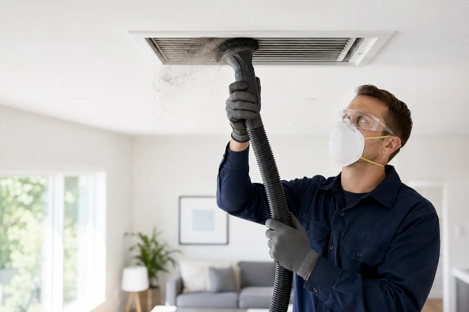 remove airborne dust